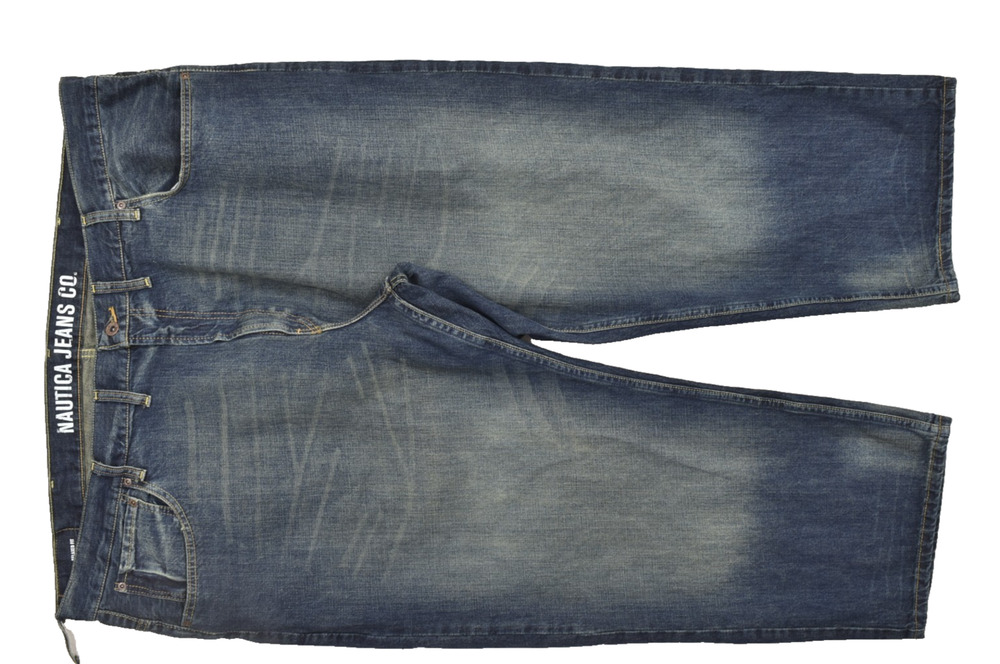 Nautica Jeans Co Big Easy Relaxed Fit Men's Jeans Size 48x28 Blue Denim Cotton
